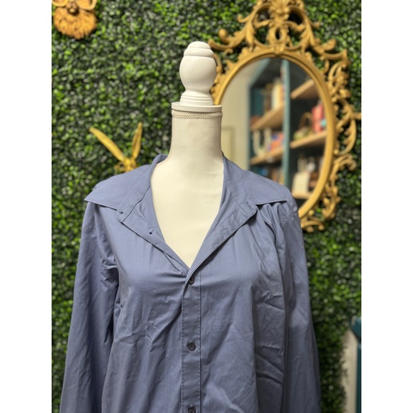 Calvin Klein XL Non Iron Blue Button Down Shirt Work Office Classic - Picture 2 of 6